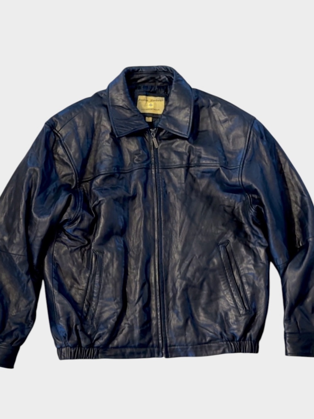 VINTAGE GENUINE LEATHER BOMBER JACKET SIZE M